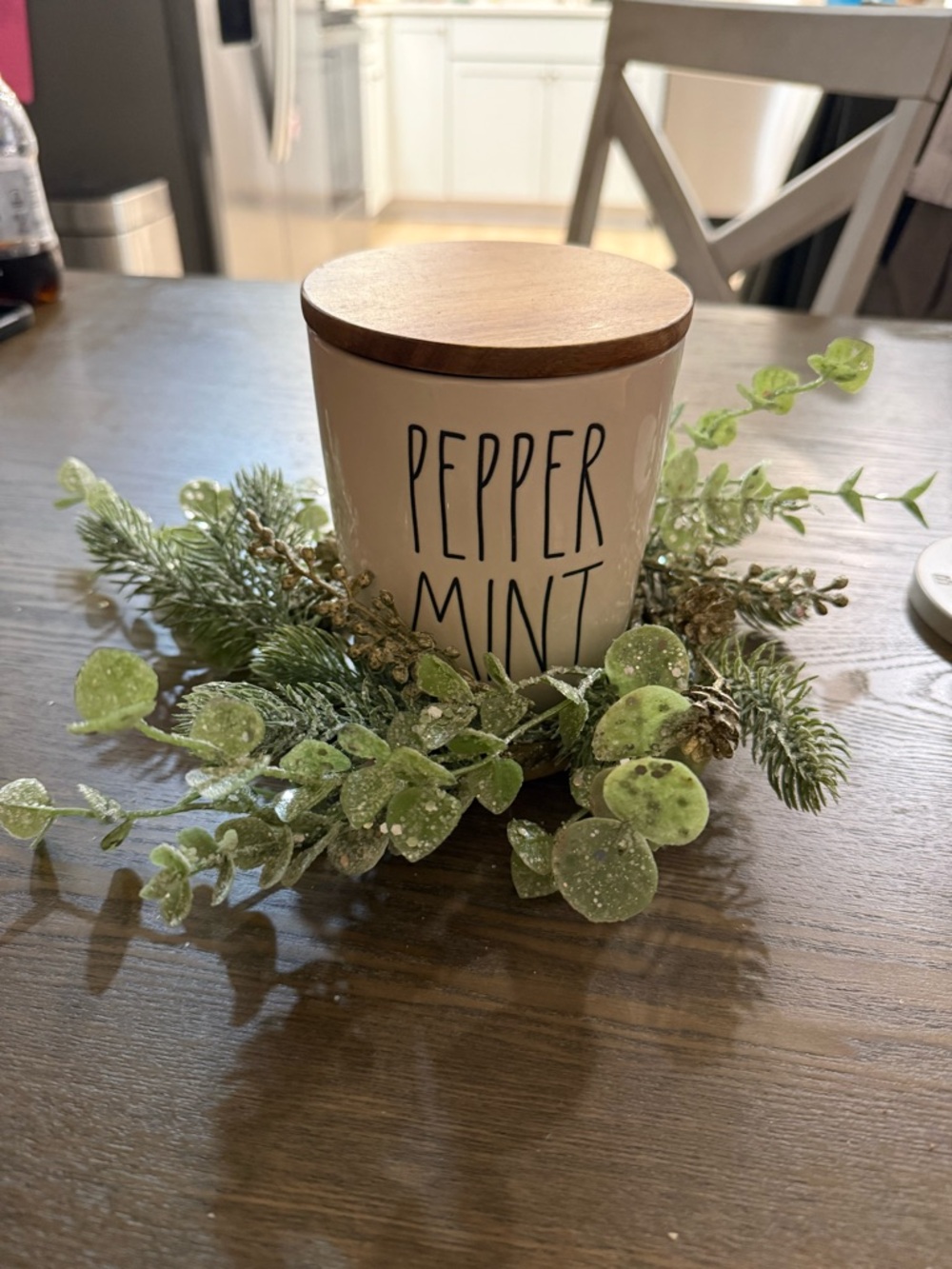 Rae Dunn Peppermint Jar NWT